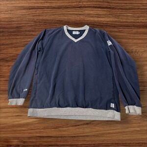 Tyndale FR Flame Resistant Workwear‎ V-Neck Pullover Men's Large Navy Gray